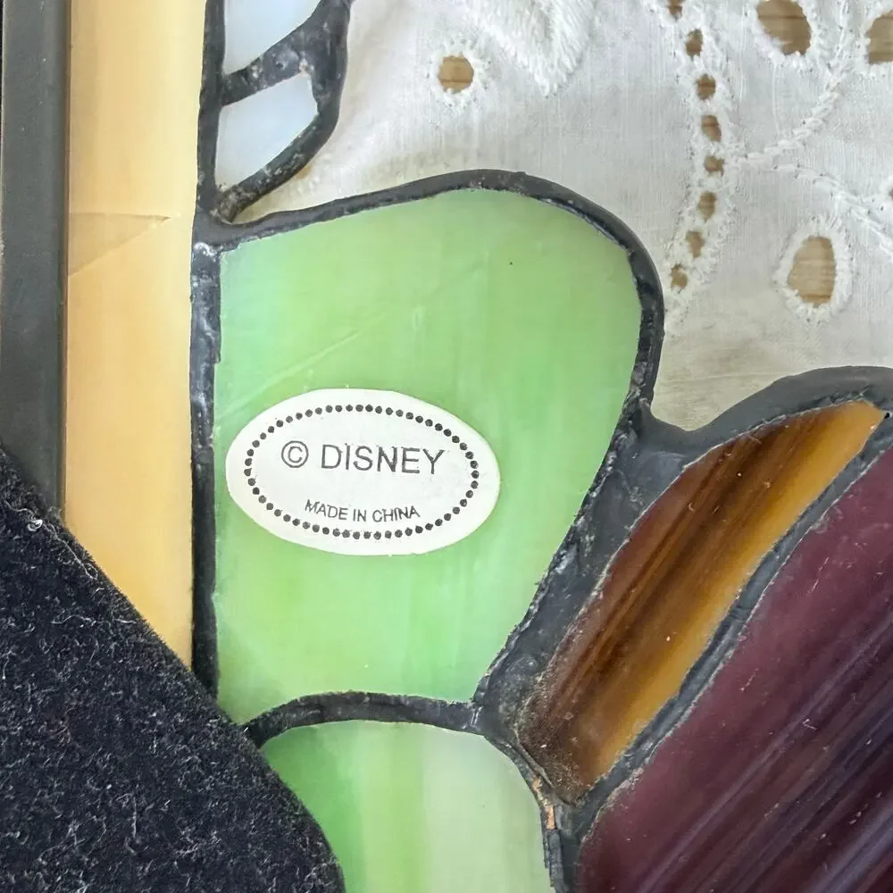 Vintage Dale Tiffany Mickey & Co Disney Goofy Stained Glass 3.5 x 5 Photo Frame
